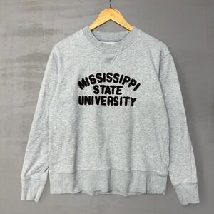 HILLFLINT Mississippi State University Sweatshirt Crewneck Pullover Grey Medium